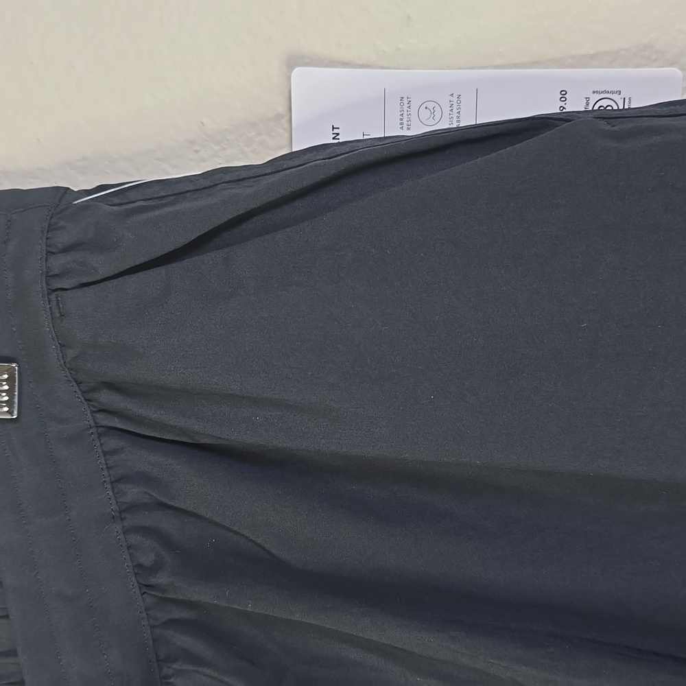 Athleta Drift Poplin Pants Black Back Elastic Waist Wide Leg Drawstring Size M. - Picture 7 of 12